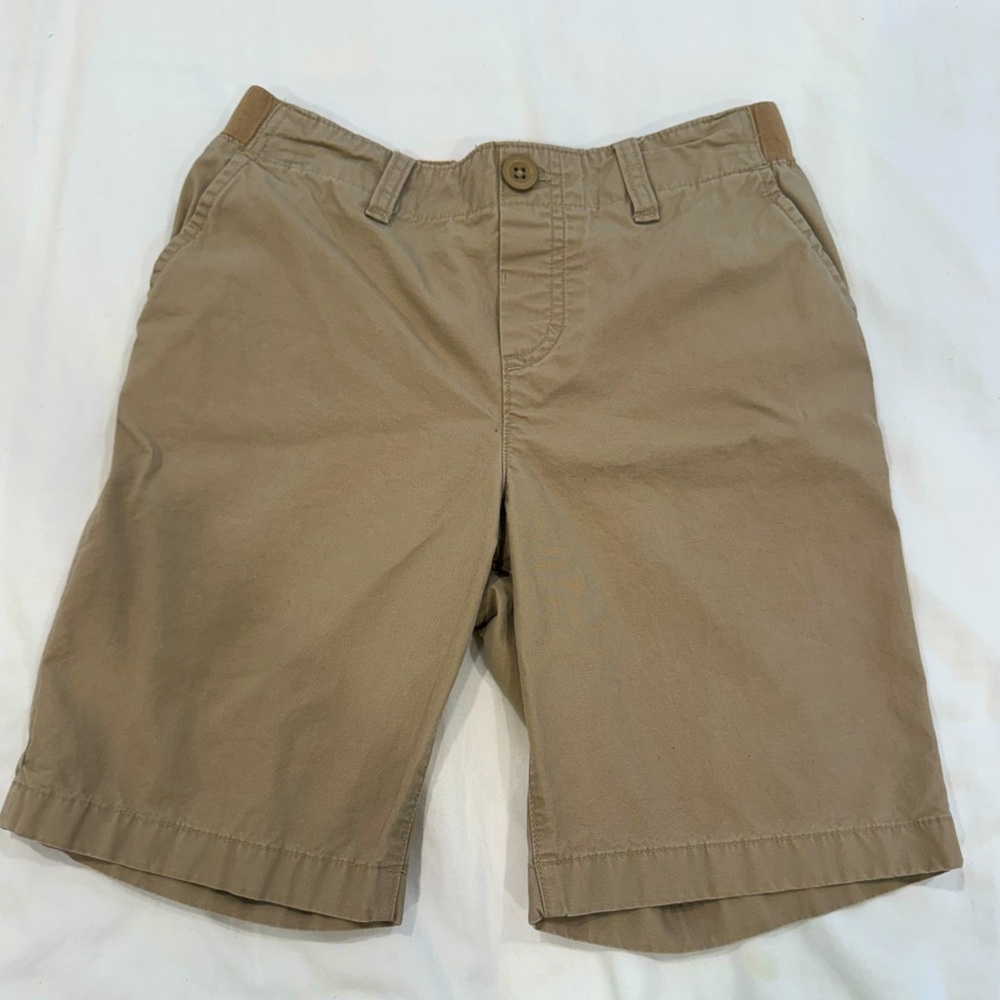 Lands End Uniform Boys Plain Front Wrinkle Resistant Stretch  Shorts